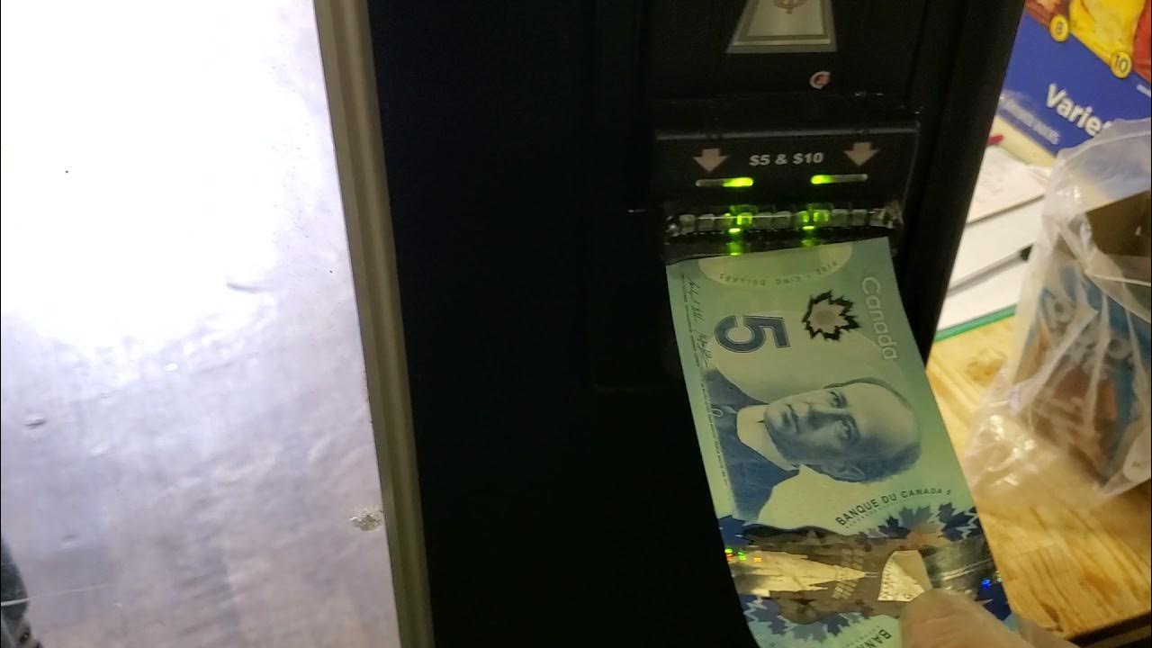 Illustrative example of do vending machines take 5 dollar bills