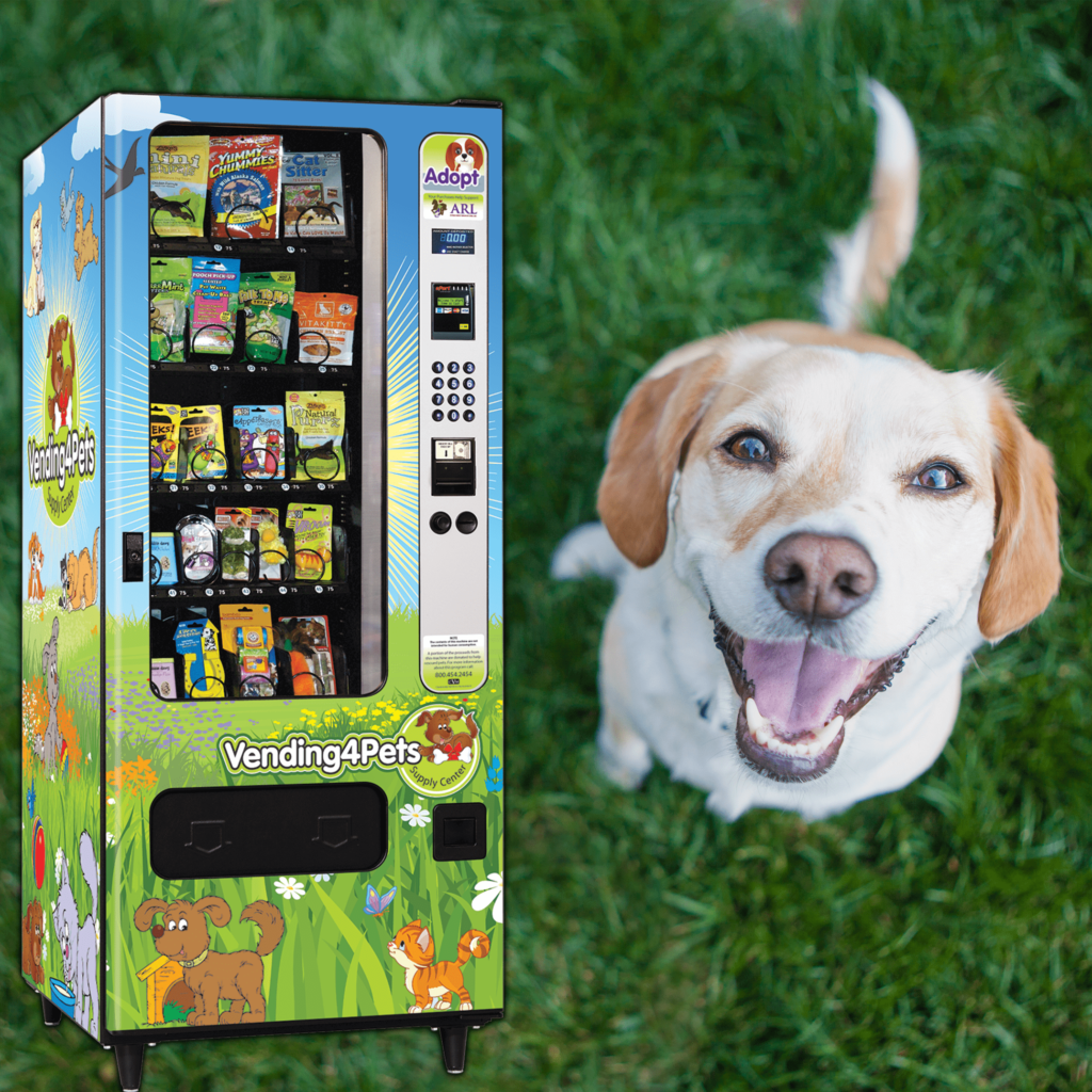 Illustrative example of dog vending machine