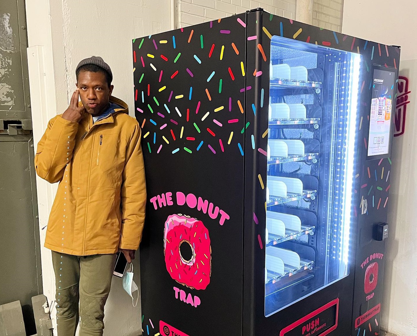 Illustrative example of donut vending machine