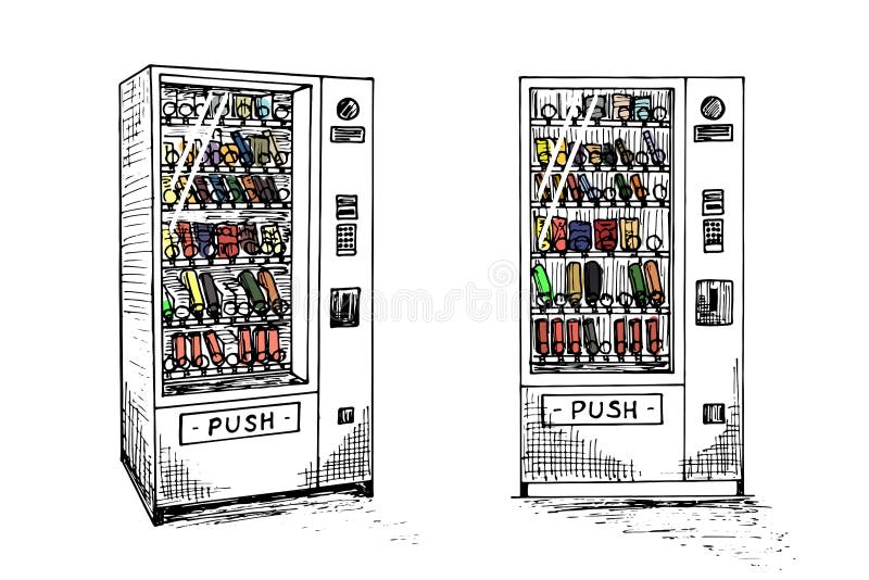 Illustrative example of draw vending machine