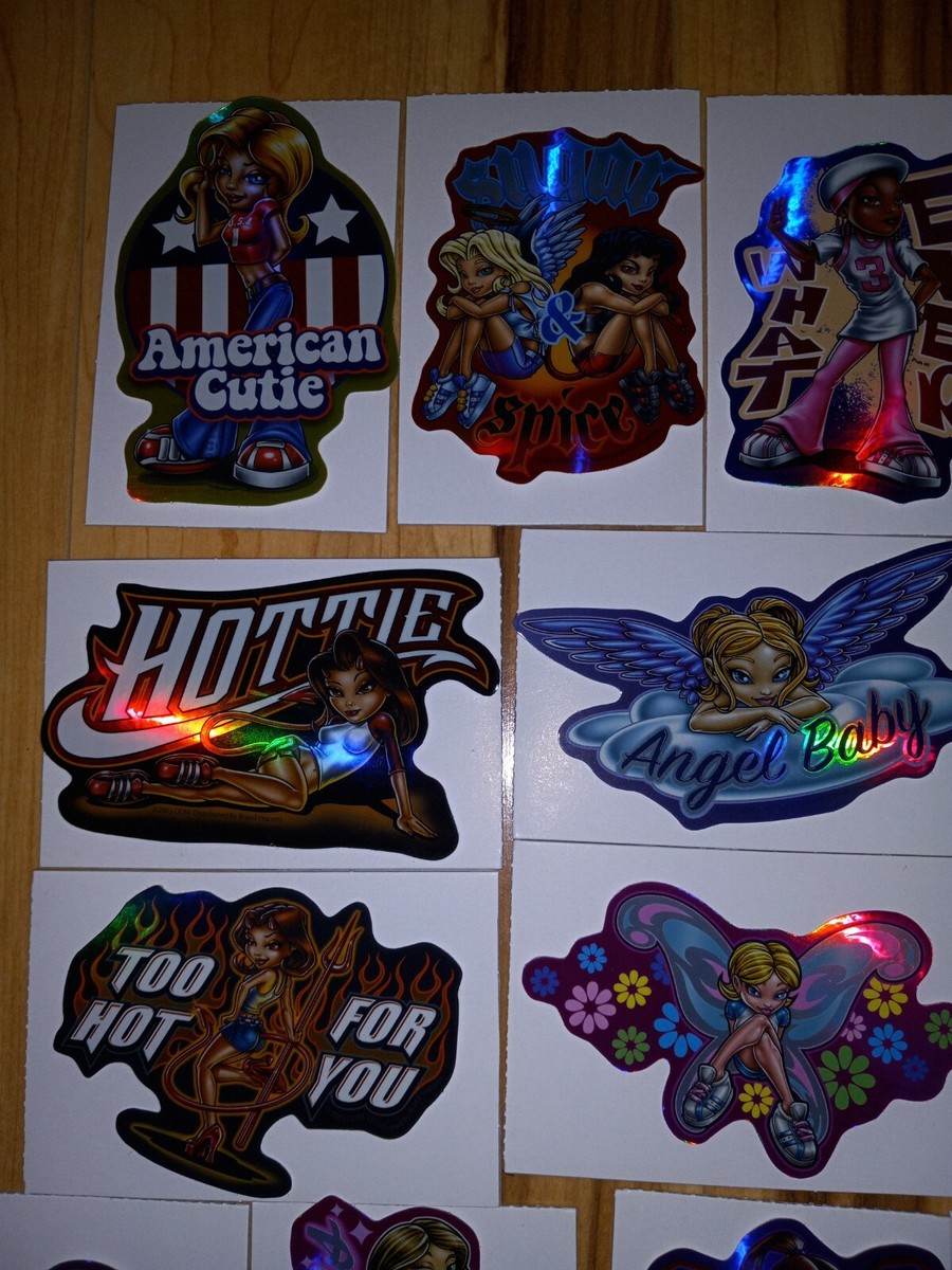 Illustrative example of early 2000s vending machine stickers music