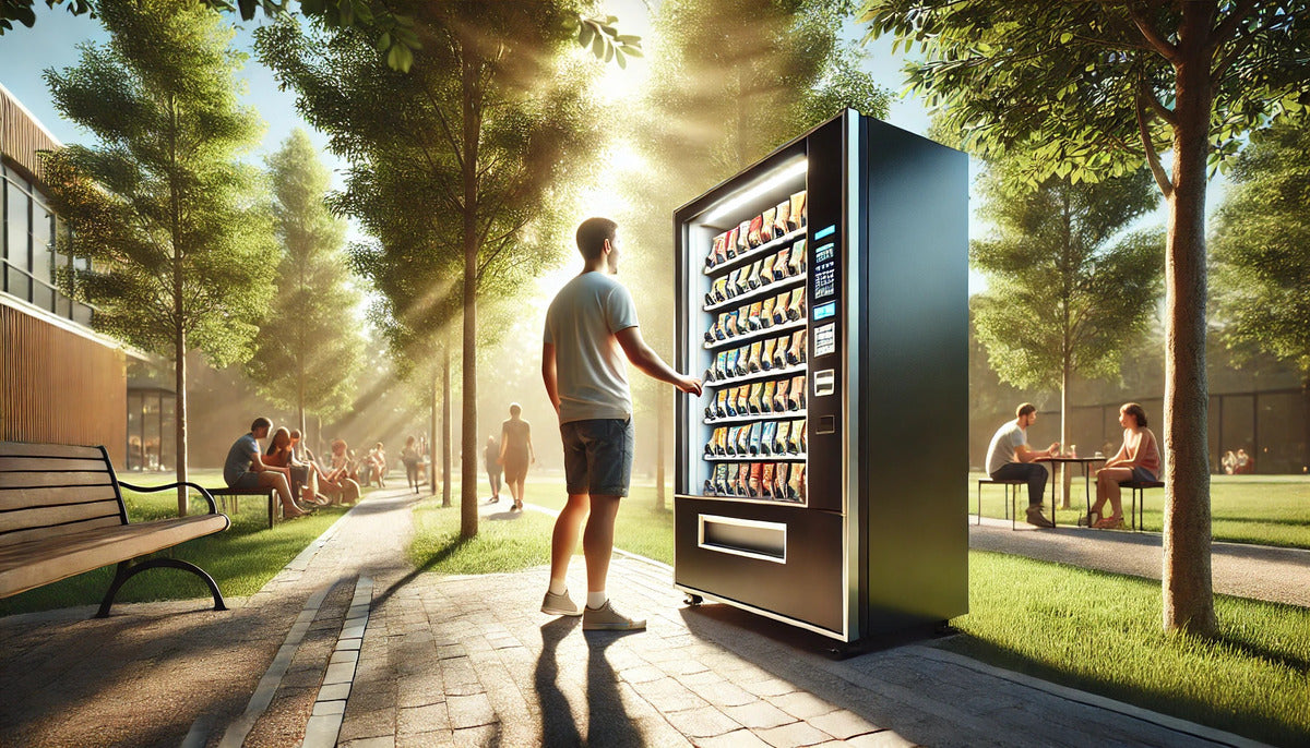 Illustrative example of exterior vending machines