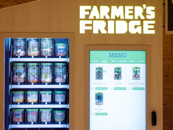 Illustrative example of farm fresh vending machine