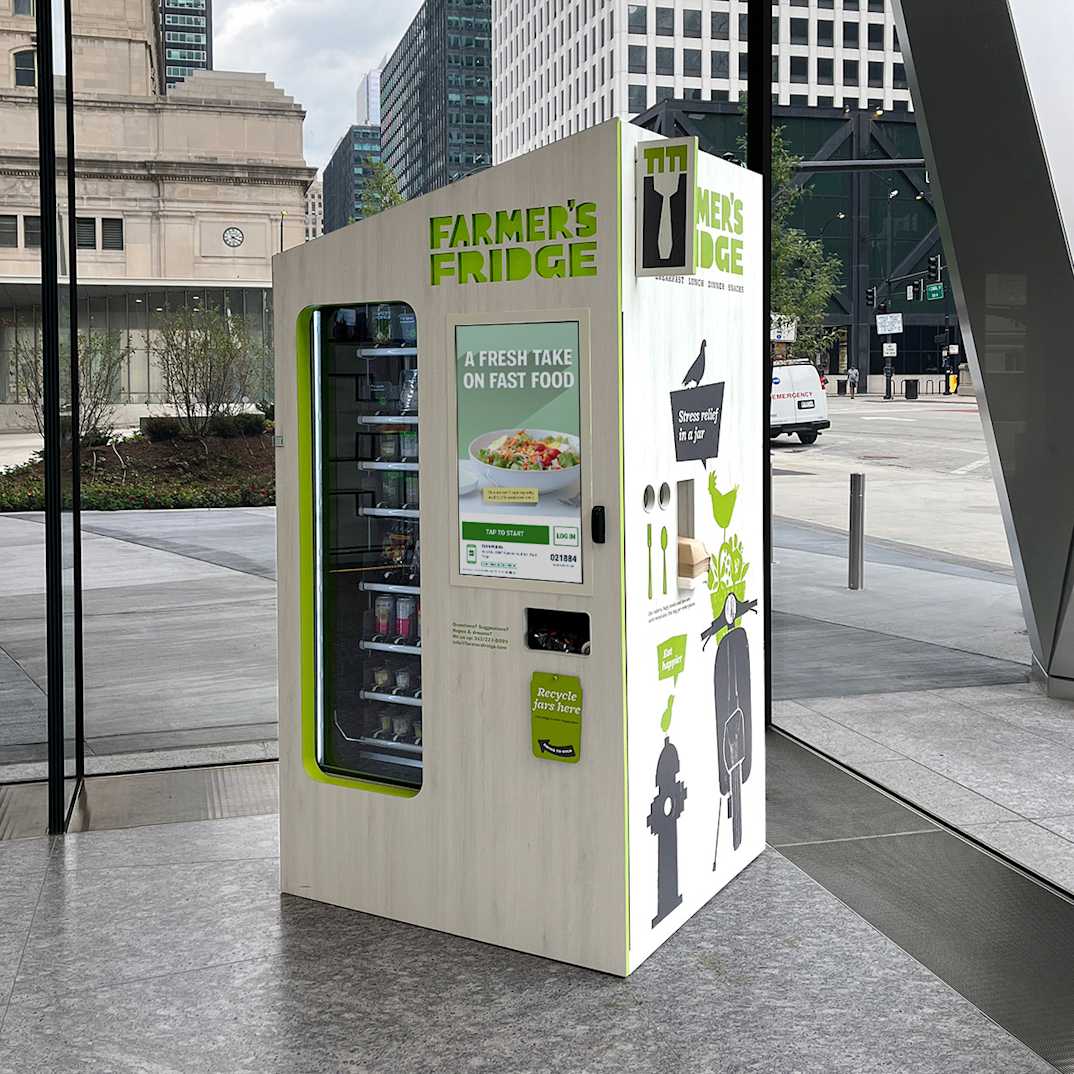 Illustrative example of farmers fresh vending machine