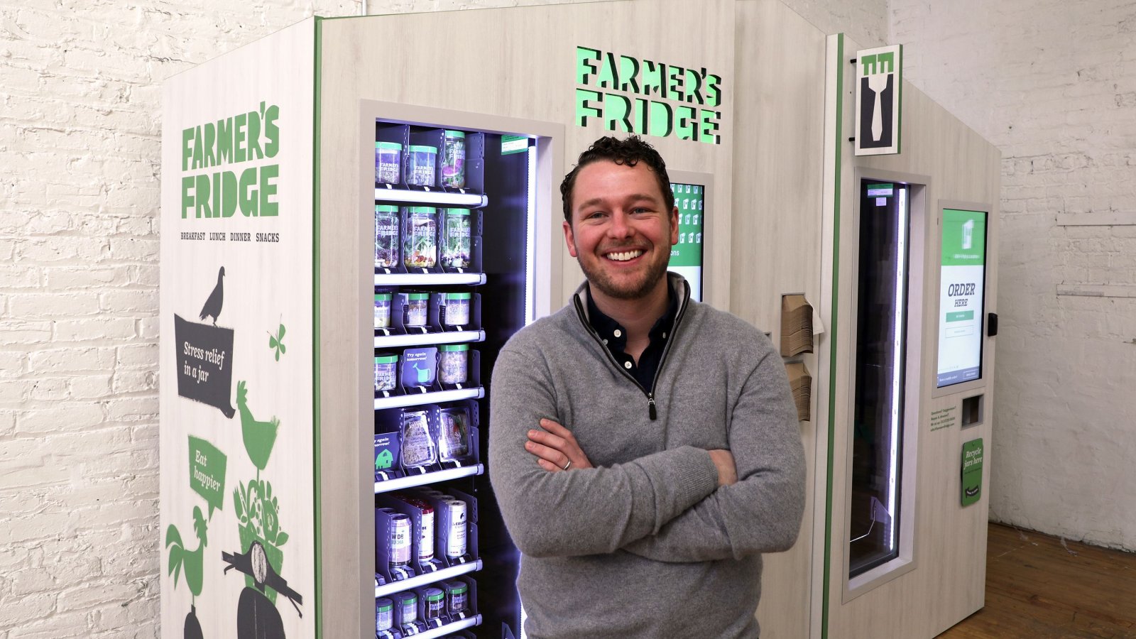 Illustrative example of farmer's fridge vending machine