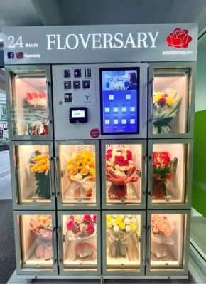 Illustrative example of flower vending machine