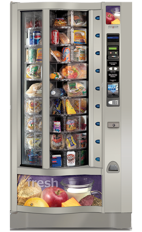 Illustrative example of food vending machines