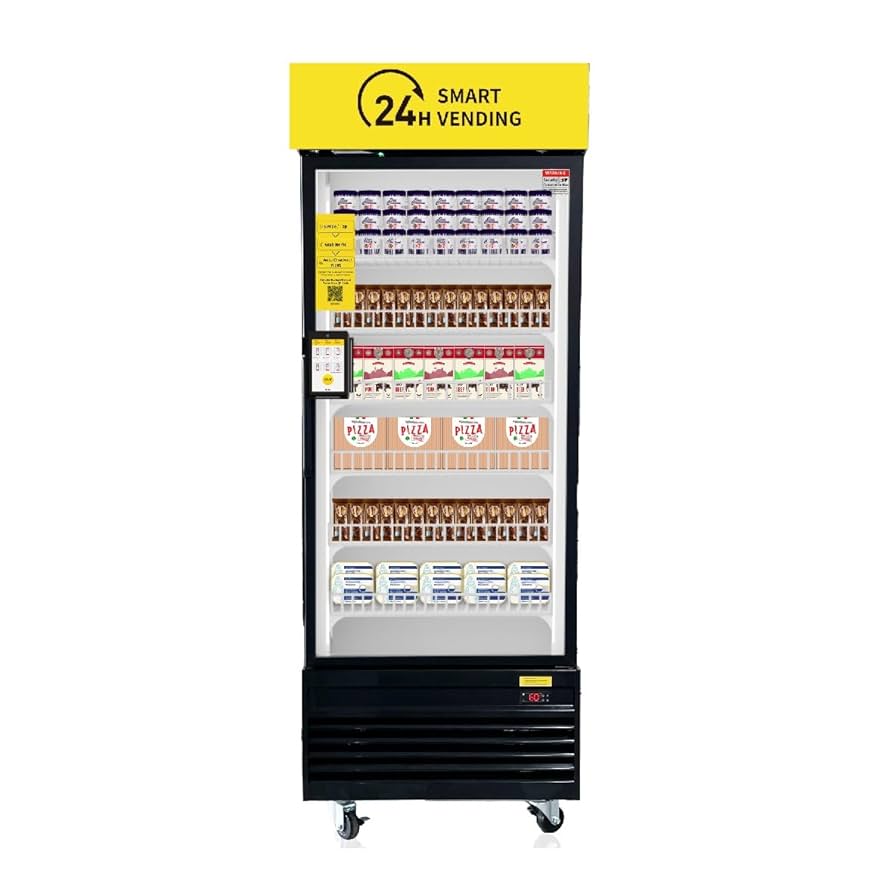 Illustrative example of freezer vending machine