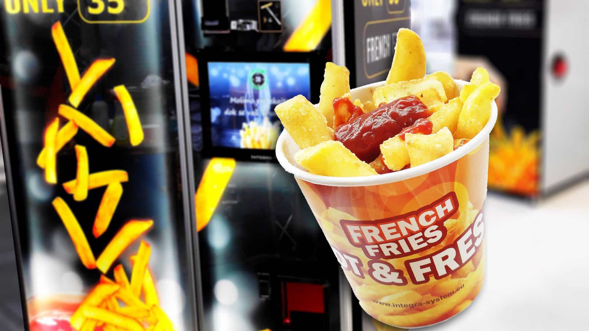 Illustrative example of french fry vending machine