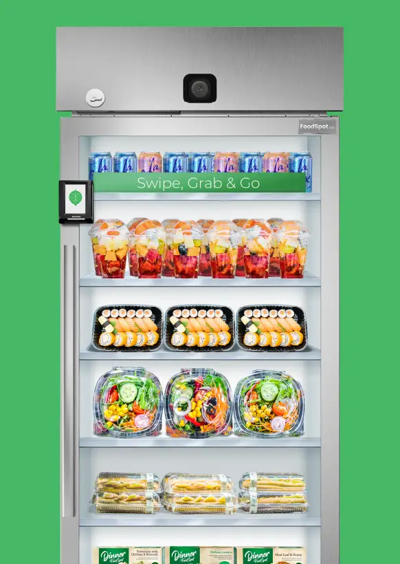Illustrative example of fresh food vending machines