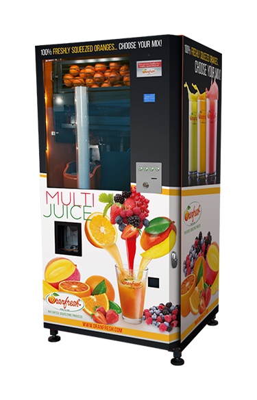Illustrative example of fruit juice vending machine