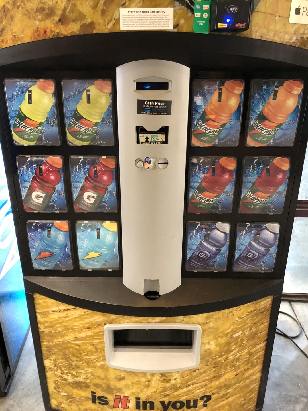 Illustrative example of gatorade vending machine
