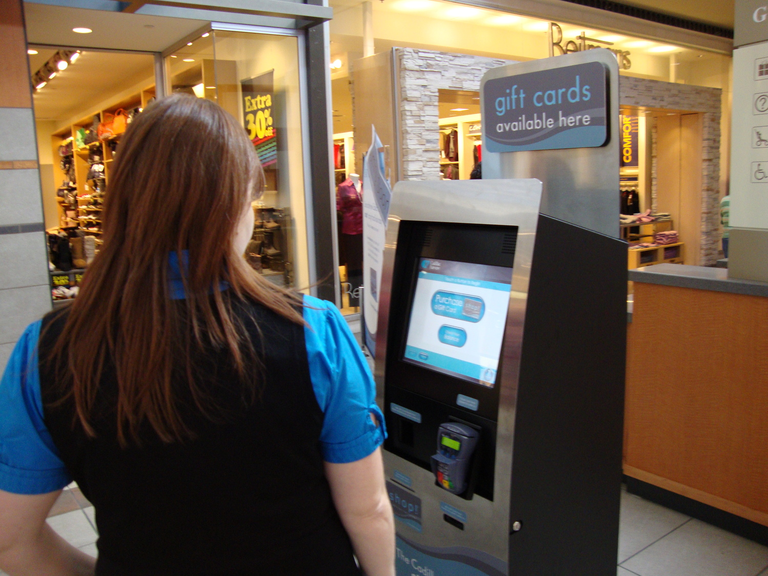 Illustrative example of gift card vending machine