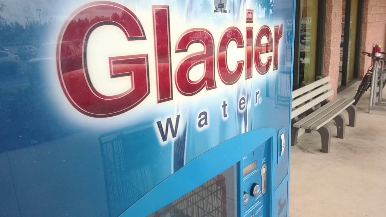 Illustrative example of glacier water vending machine