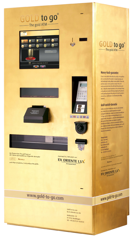 Illustrative example of gold vending machine