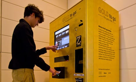 Illustrative example of gold vending machine