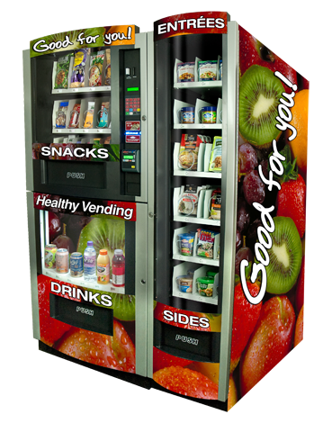 Illustrative example of green lotus naturals vending machine