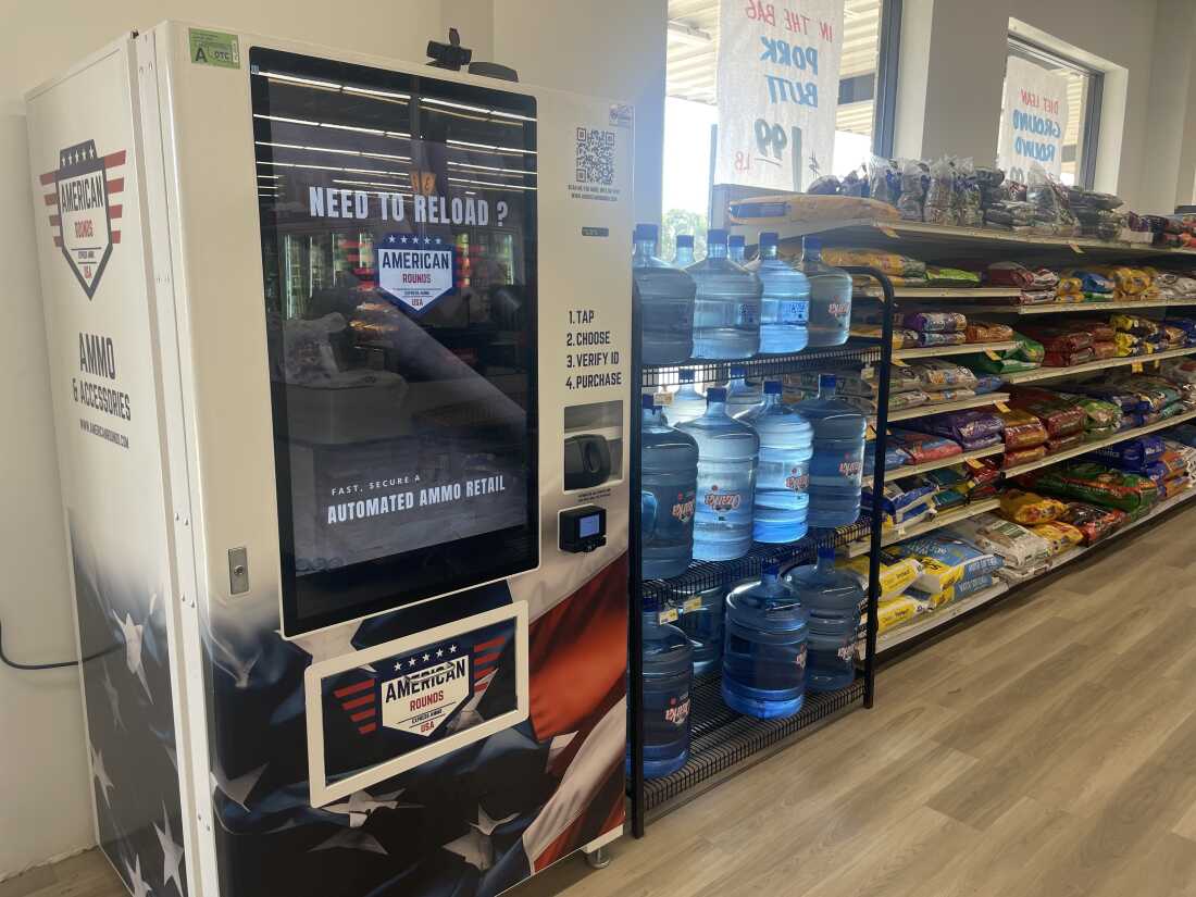 Illustrative example of gun ammunition vending machines