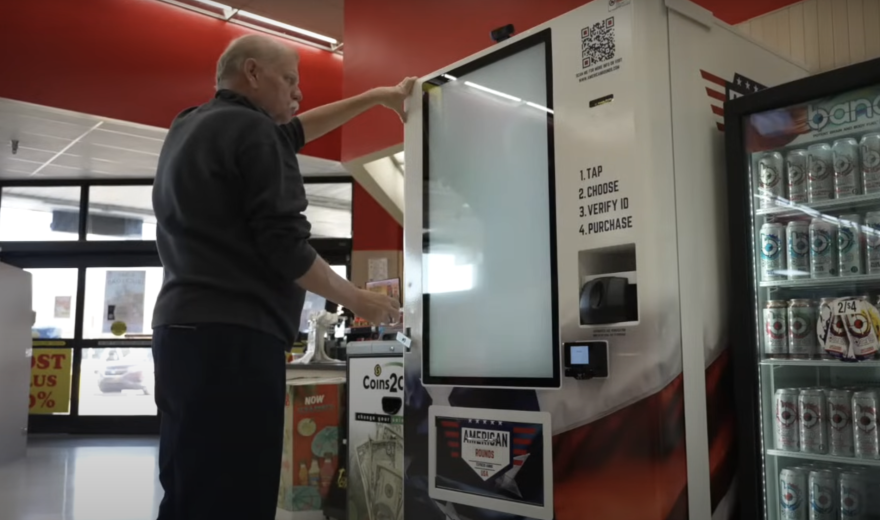 Illustrative example of guns in vending machines