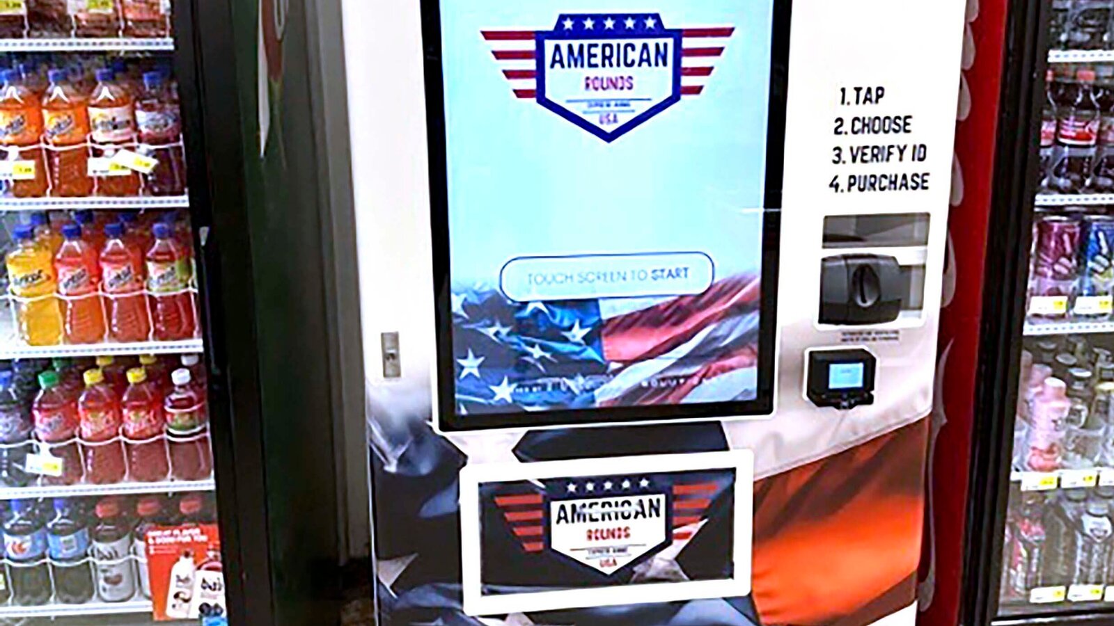 Illustrative example of guns in vending machines