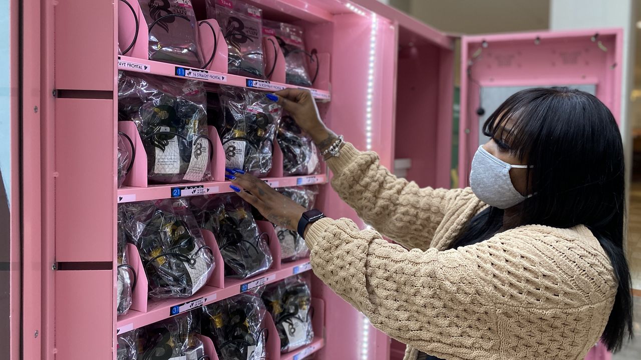 Illustrative example of hair vending machine