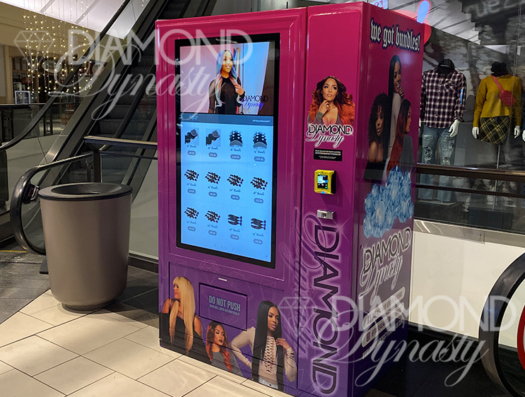 Illustrative example of hair weave vending machine
