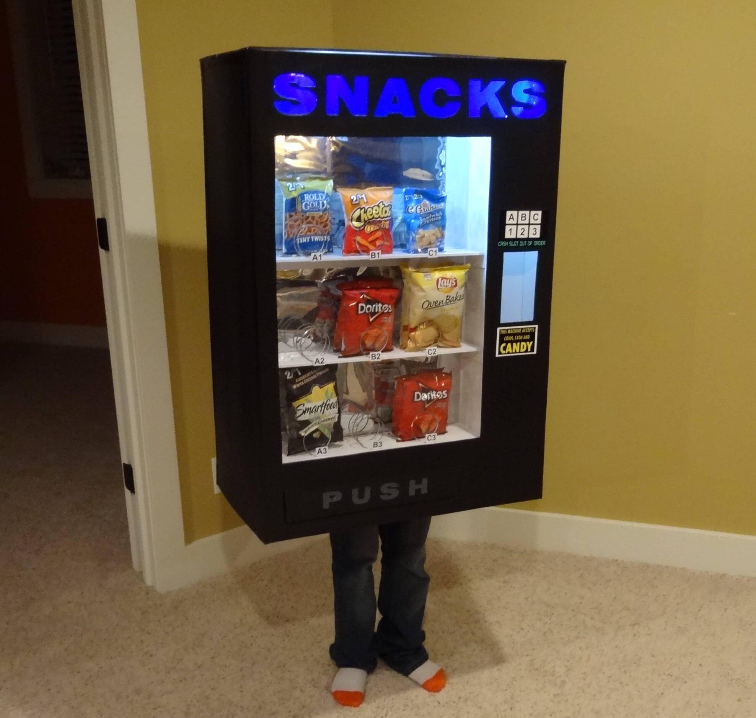 Illustrative example of halloween costume vending machine