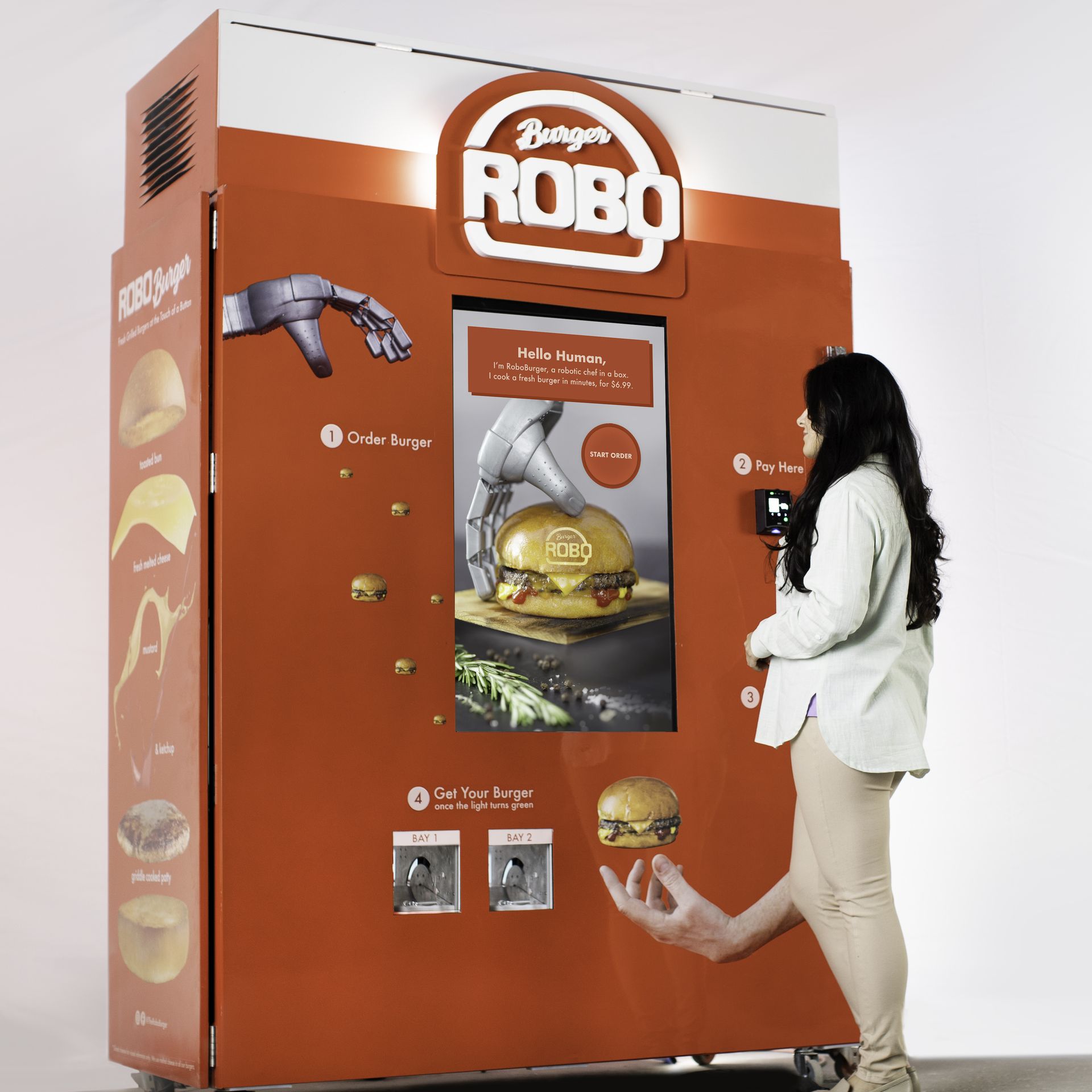 Illustrative example of hamburger vending machine