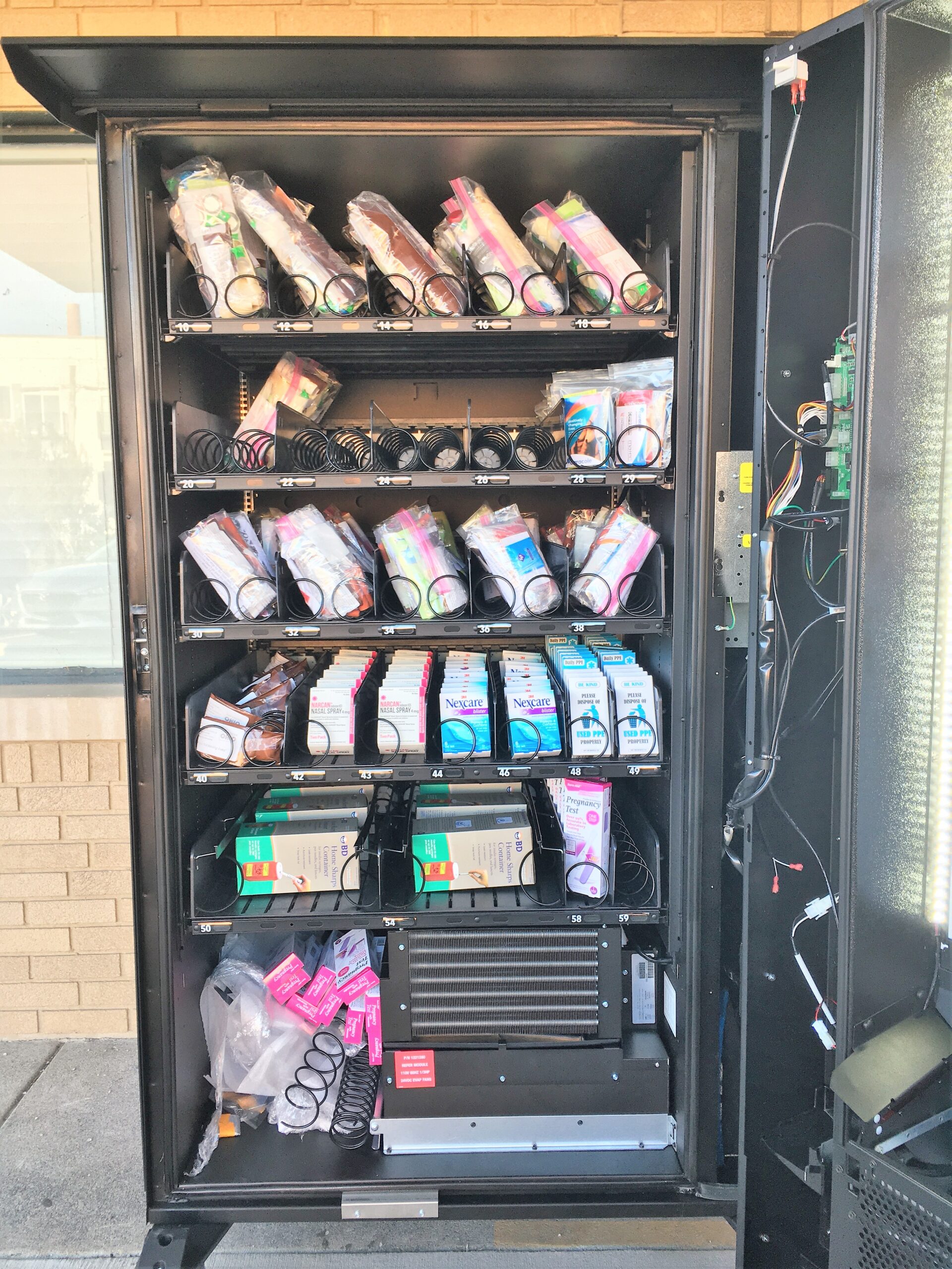 Illustrative example of harm reduction vending machine
