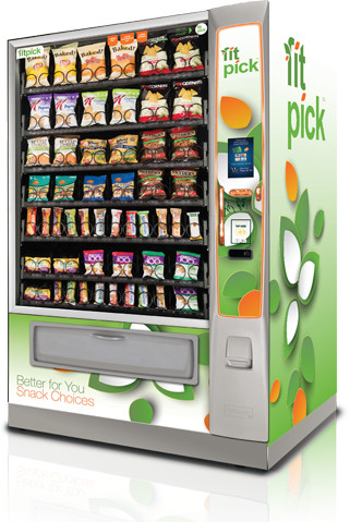 Illustrative example of healthy snacks for vending machines