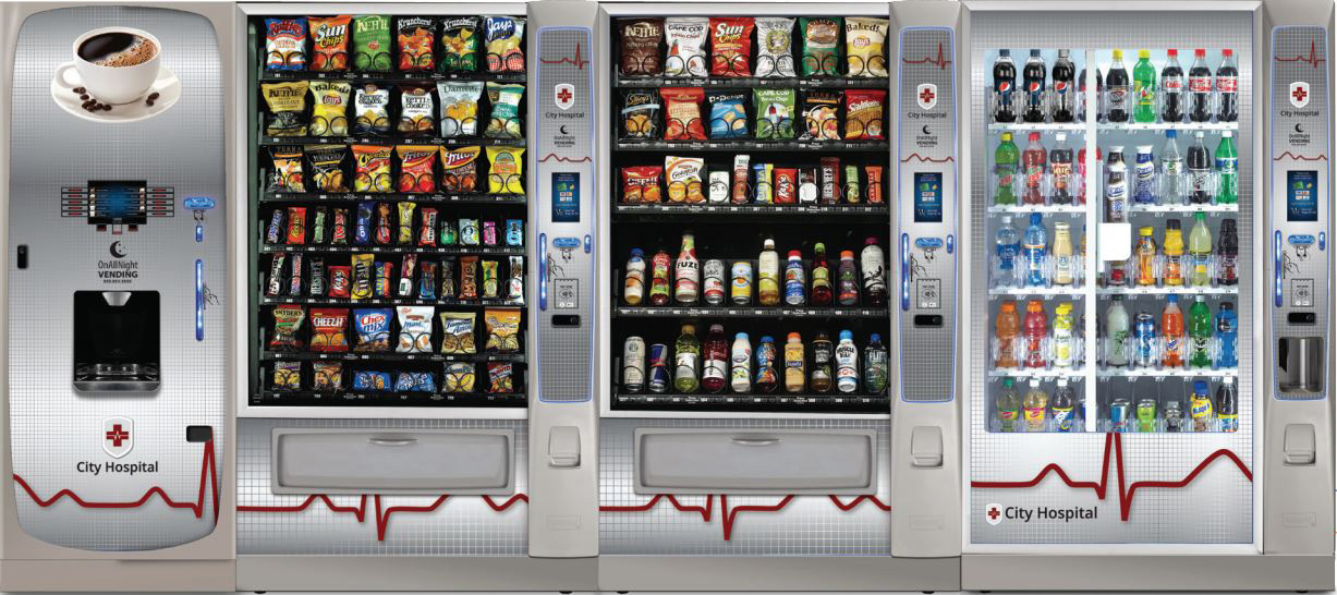 Illustrative example of hospital vending machines