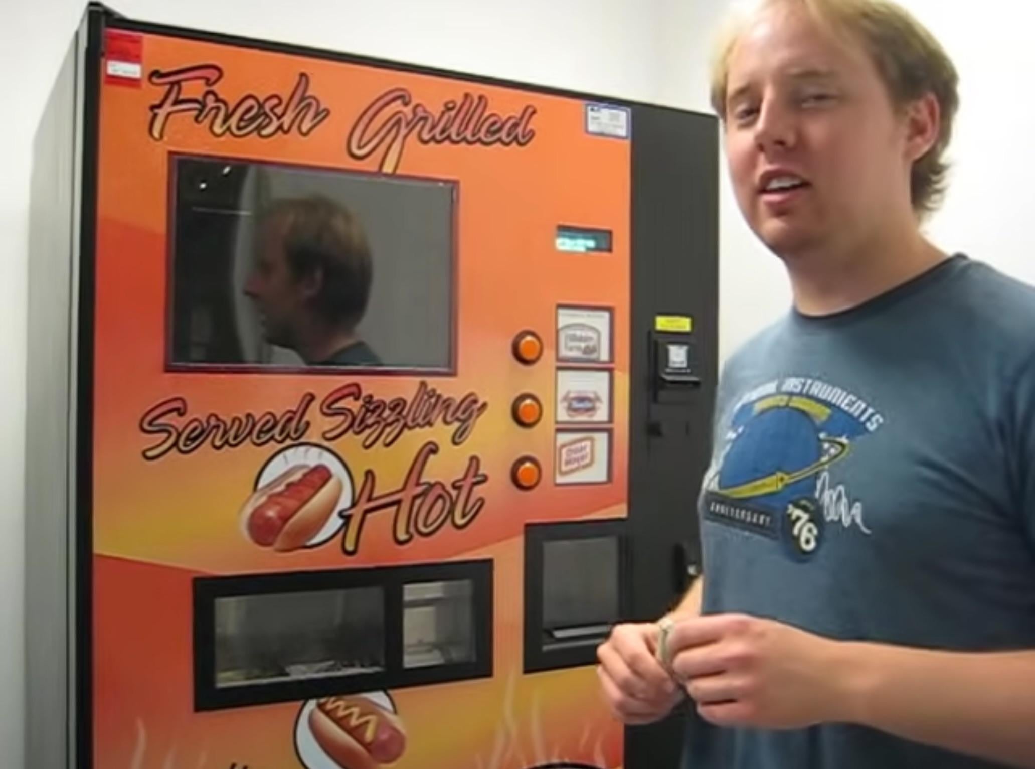 Illustrative example of hot dog vending machine