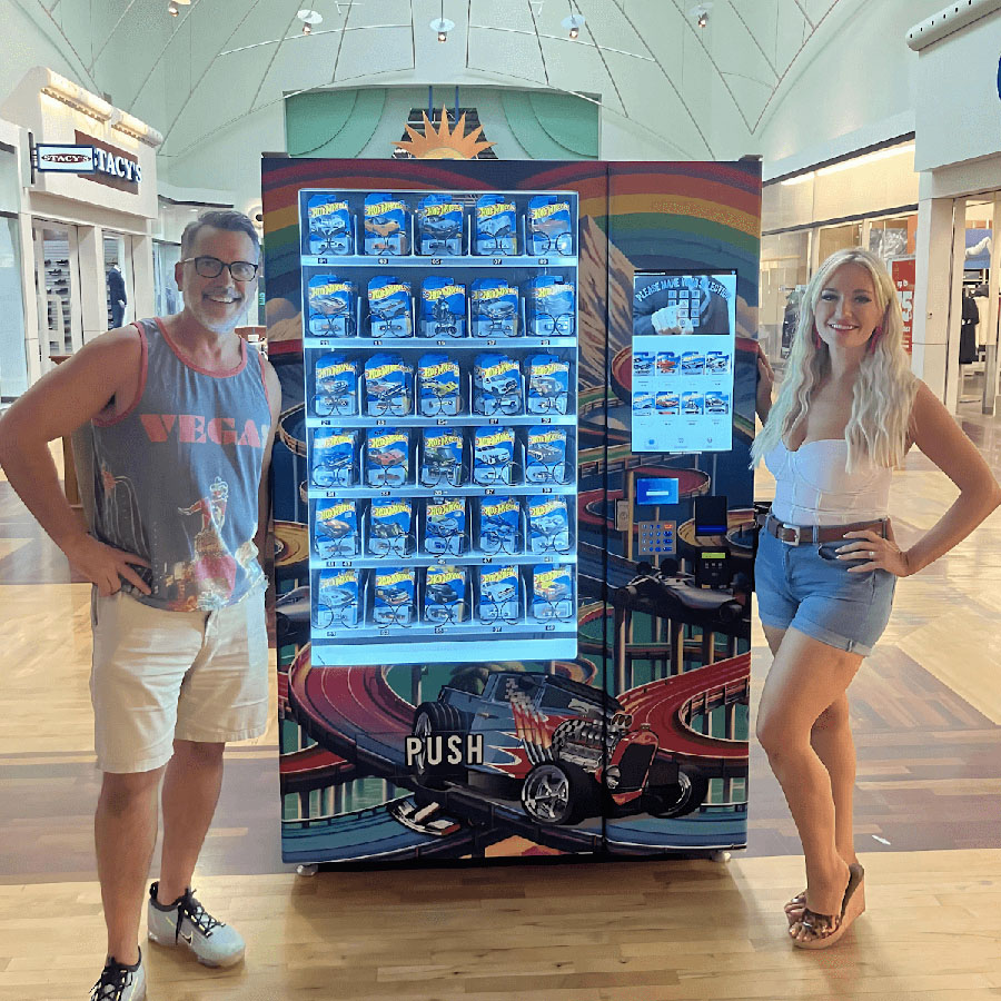 Illustrative example of hot wheels vending machine