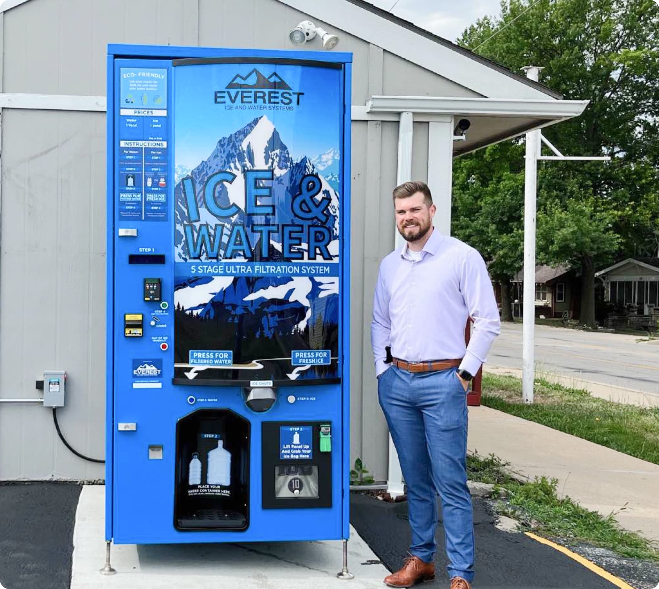 Illustrative example of ice and water vending machine near me