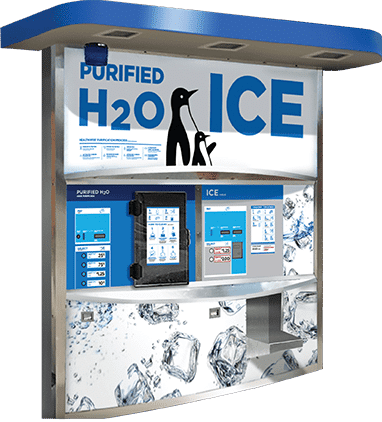 Illustrative example of ice house vending machine