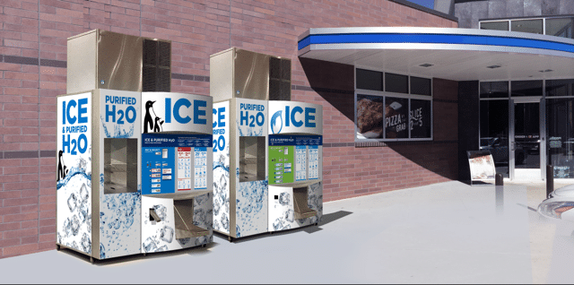 Illustrative example of ice vending machine