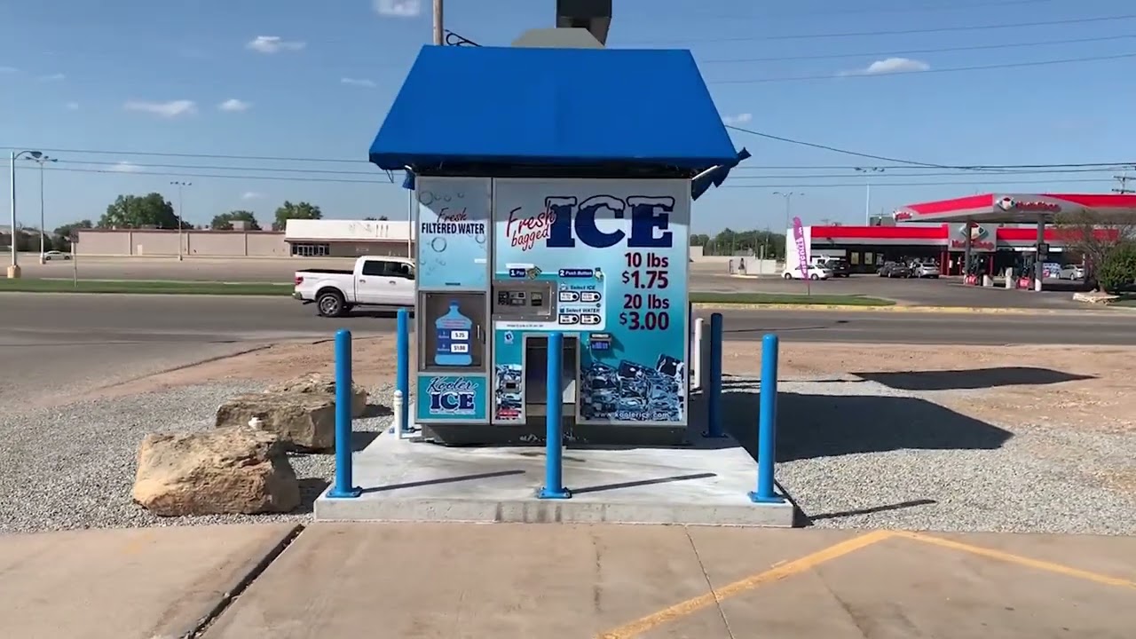 Illustrative example of ice vending machines