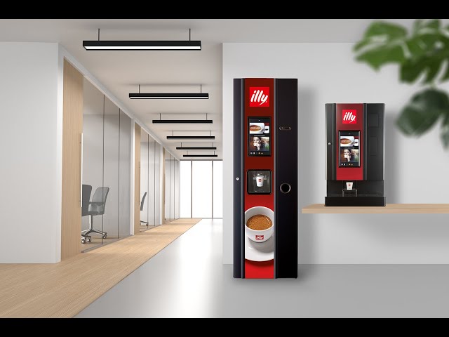 Illustrative example of illy coffee vending machine