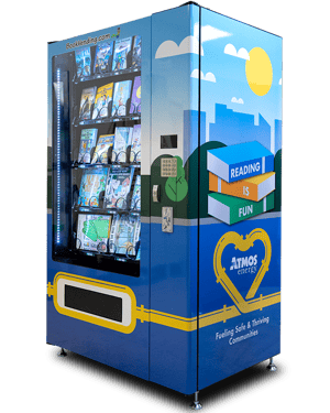 Illustrative example of inchy book vending machine