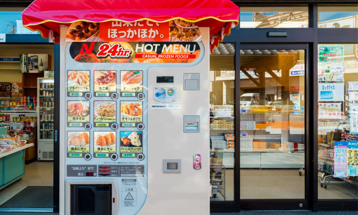 Illustrative example of japanese food vending machines