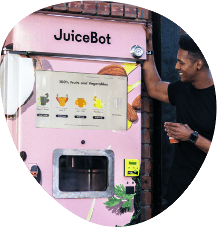 Illustrative example of juice vending machine