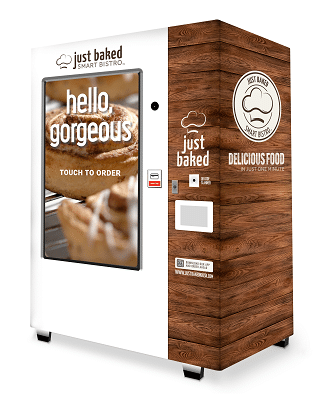 Illustrative example of just baked vending machine