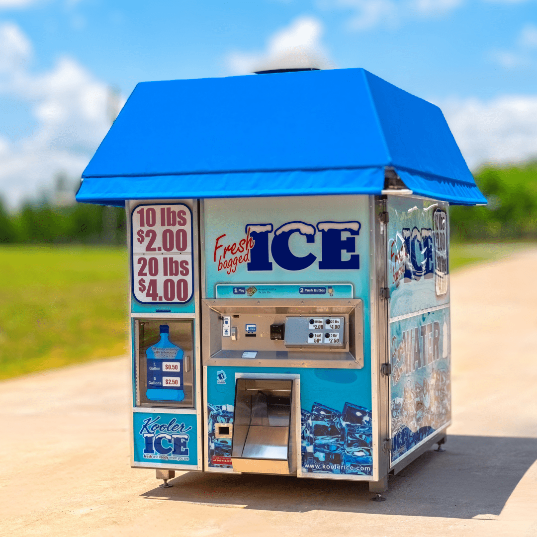 Illustrative example of kooler ice vending machine