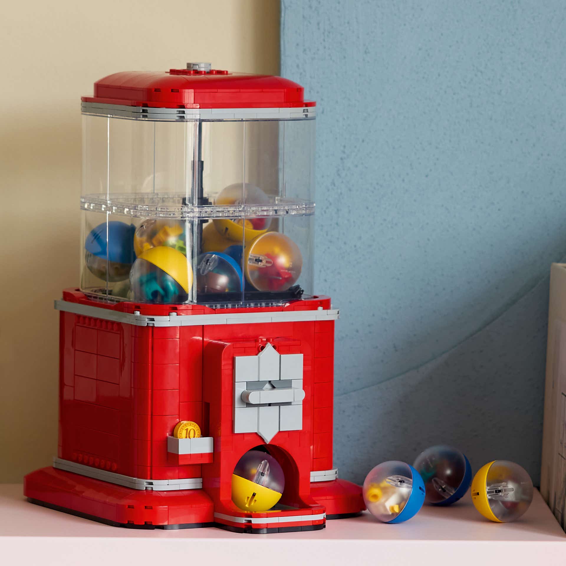 Illustrative example of lego minifigure vending machine