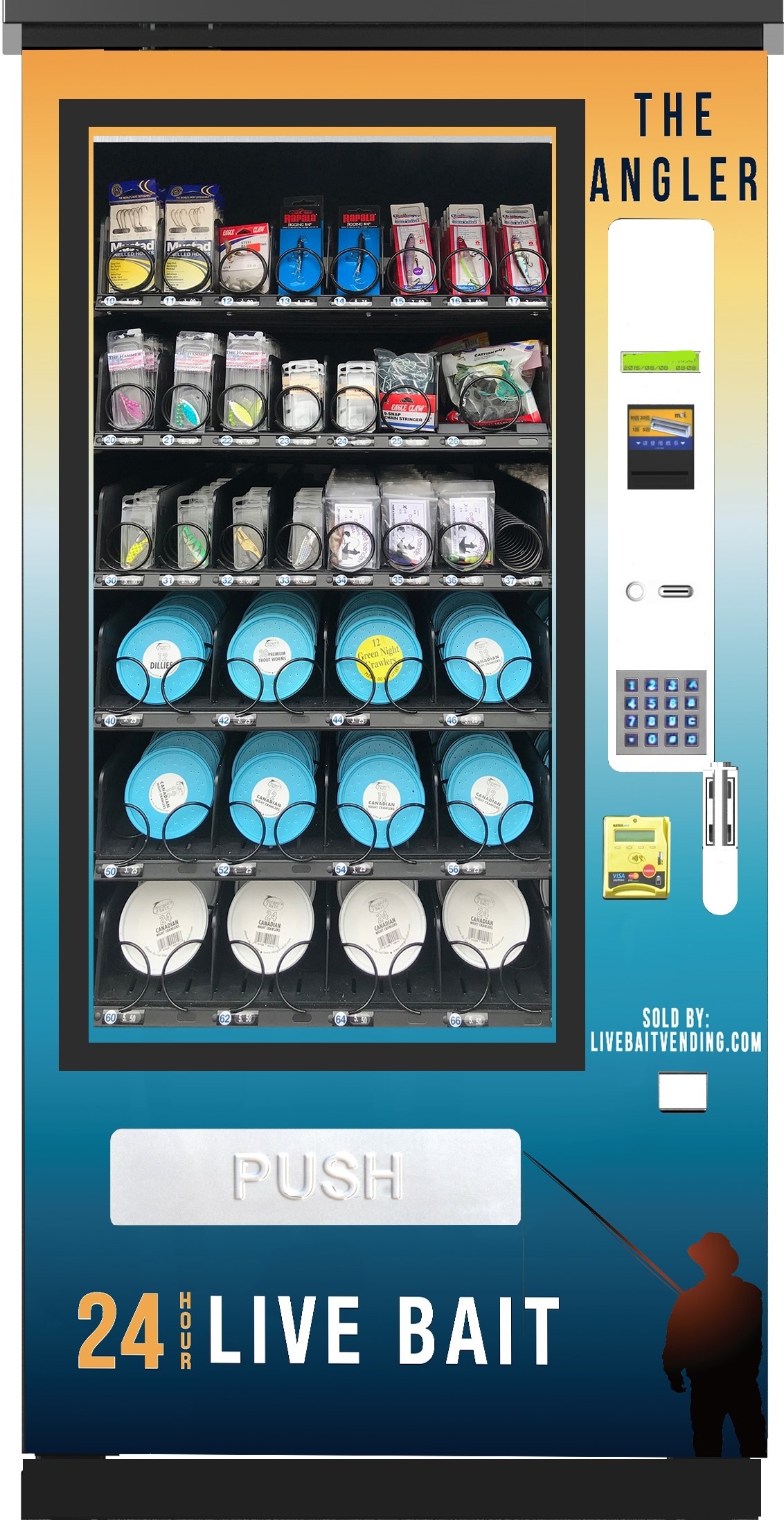 Illustrative example of live bait vending machine near me