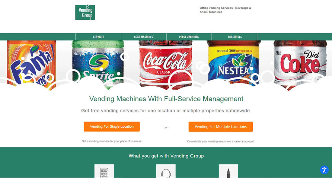 Illustrative example of local vending machine companies