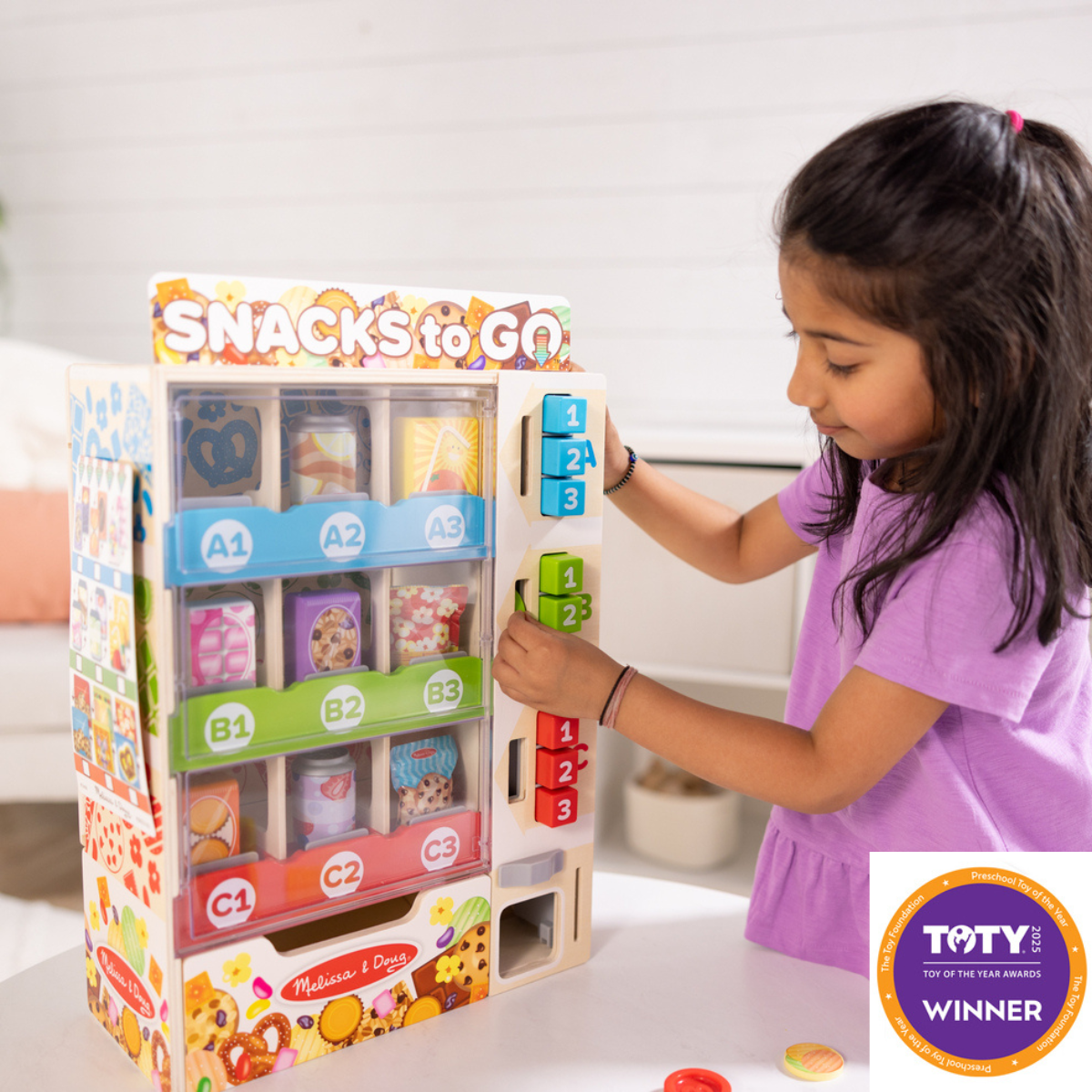 Illustrative example of melissa & doug toy vending machine
