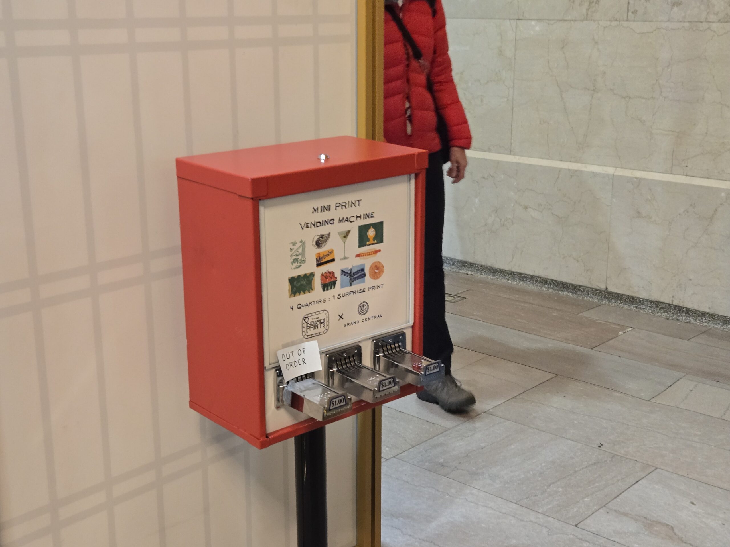 Illustrative example of mini print vending machine