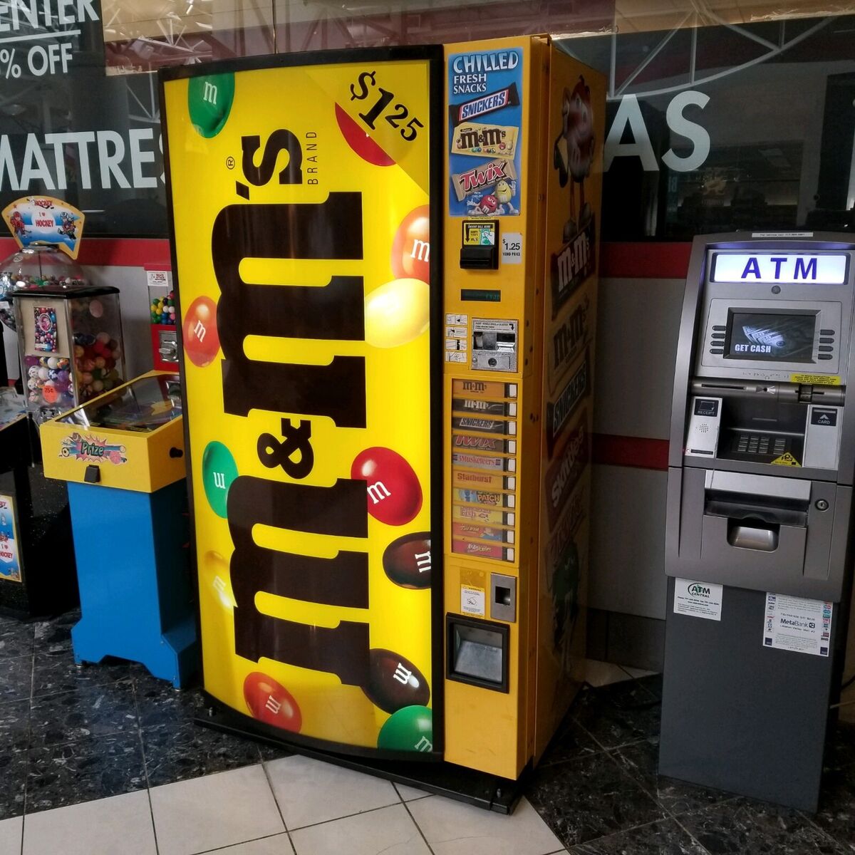 Illustrative example of m&m vending machine