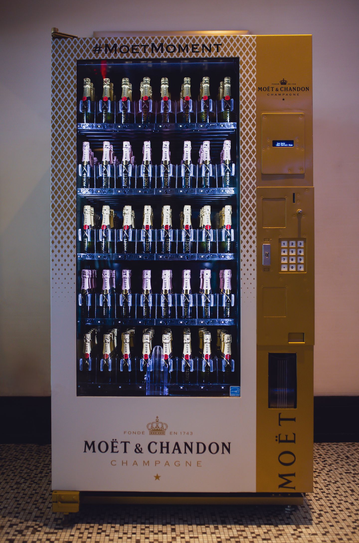 Illustrative example of moet chandon vending machine